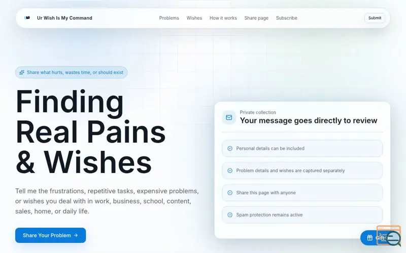 Screenshot of UrWishIsMyCommand