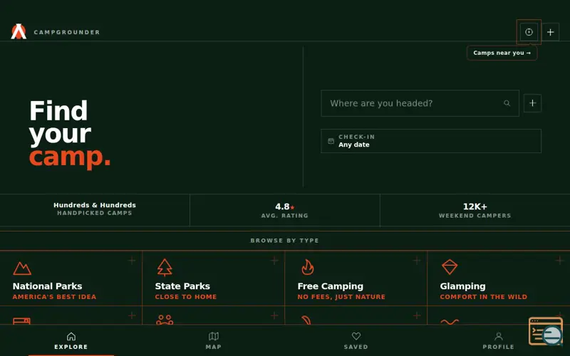 Screenshot of Campgrounder- Find Your Perfect Campsite