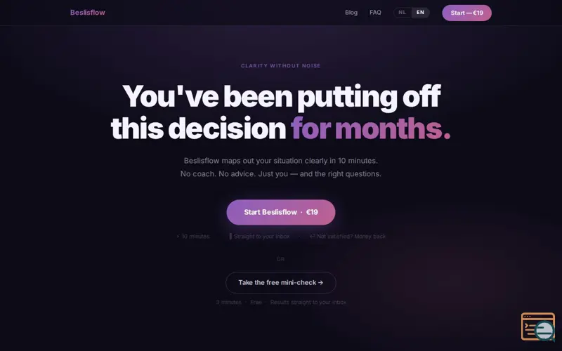 Screenshot of Beslisflow