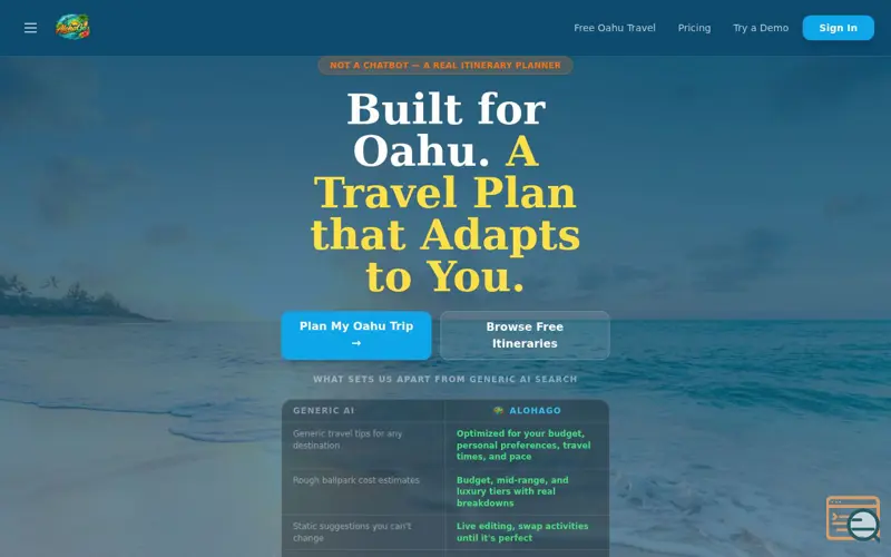 Screenshot of AlohaGo