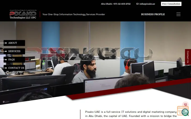 Screenshot of Pixako UAE LLC