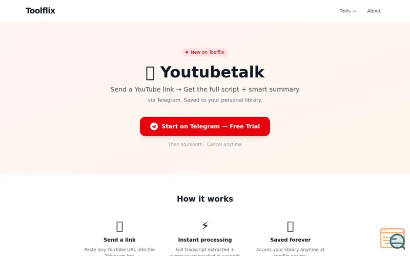 Screenshot of Youtubetalk