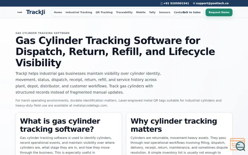 Screenshot of TrackJi
