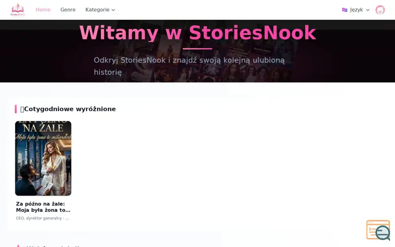 Screenshot of Czytaj Powieści Online