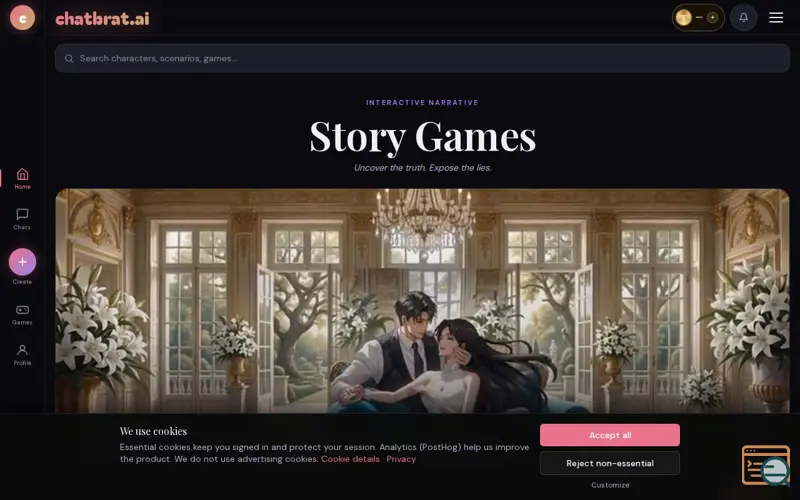 Screenshot of chatbrat.ai