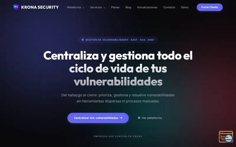Screenshot of KronaSecurity