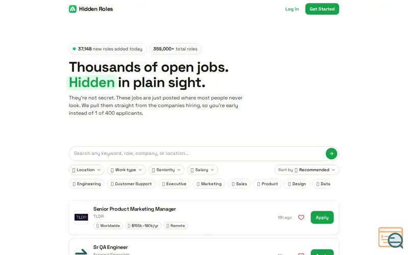 Screenshot of Hidden Roles