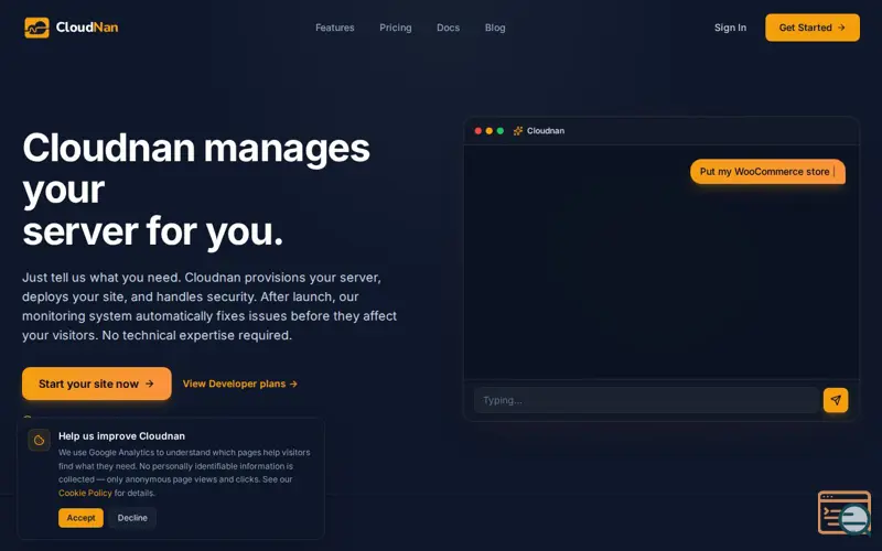 Screenshot of Cloudnan