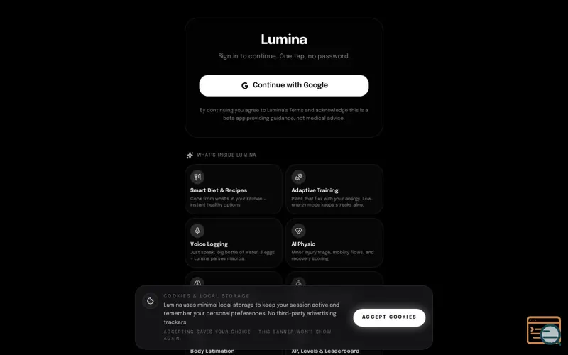 Screenshot of Lumina