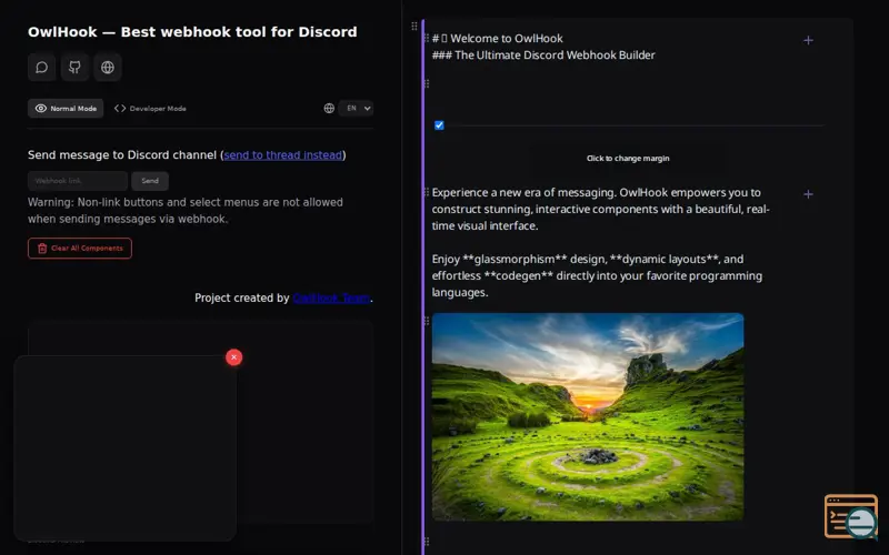 Screenshot of OwlHook
