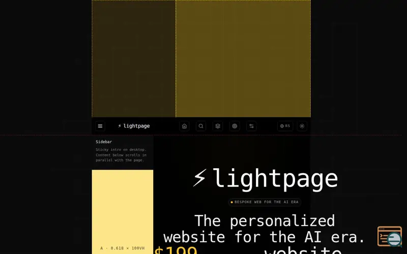 Screenshot of lightpage