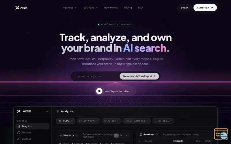 Screenshot of AEOix