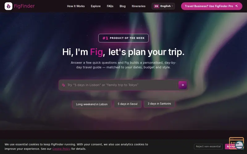 Screenshot of FigFinder AI