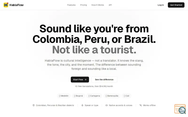 Screenshot of HablaFlow