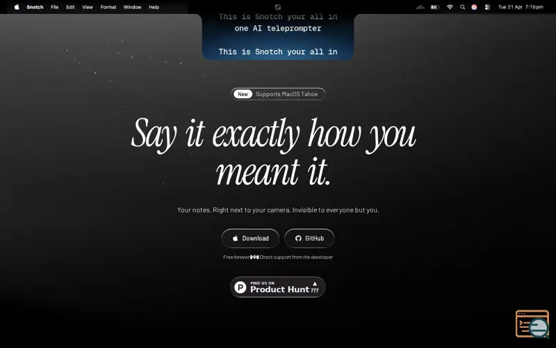 Screenshot of Snotch