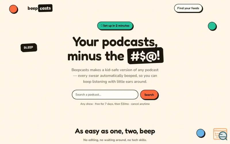 Screenshot of Beepcasts