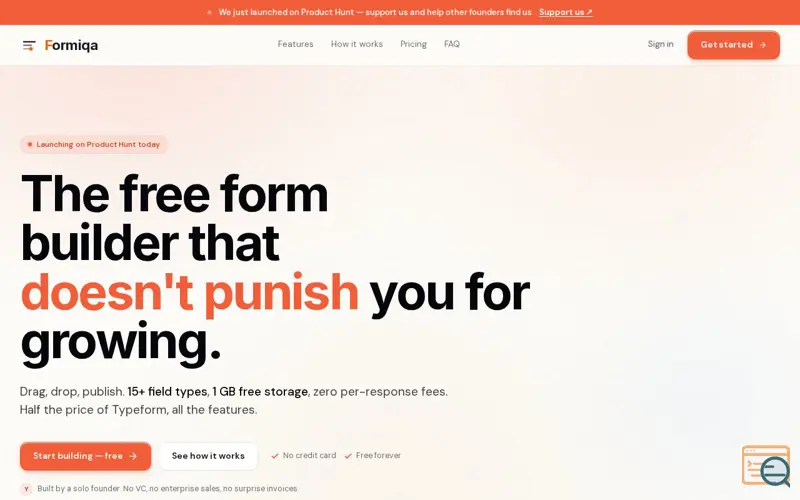 Screenshot of Formiqa