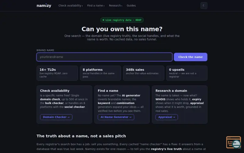 Screenshot of Namizy