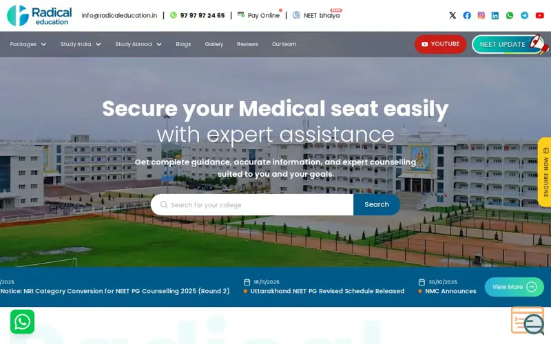 Screenshot of Radical Education