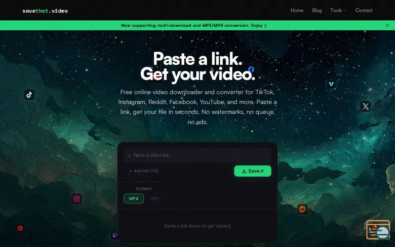Screenshot of SaveThat.video
