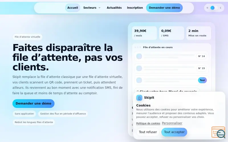 Screenshot of Skipit