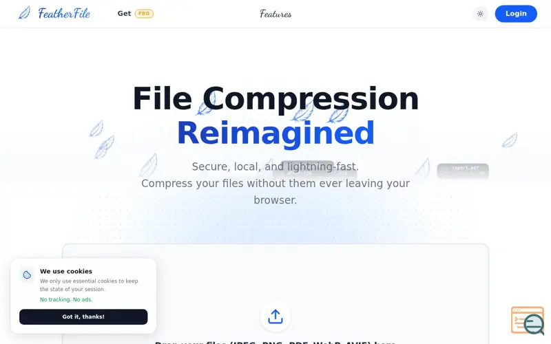 Screenshot of FeatherFile