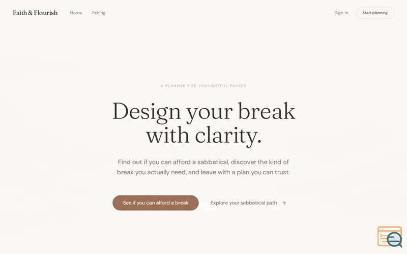 Screenshot of Faith & Flourish Toolkit