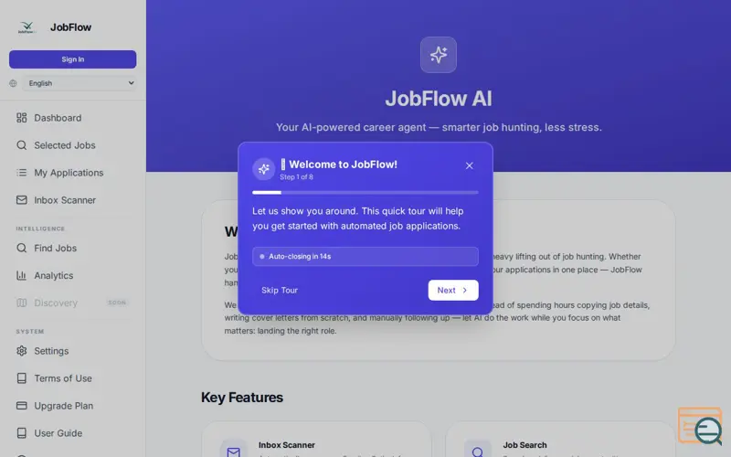 Screenshot of Jobflow AI