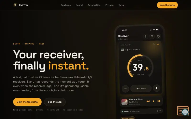 Screenshot of Sotto