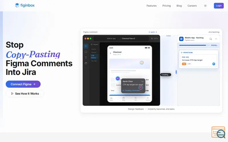 Screenshot of Figinbox