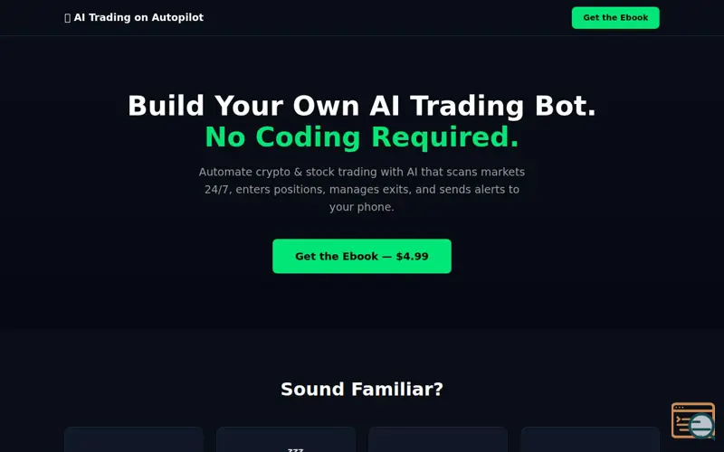 Screenshot of 24/7 AI trading bot