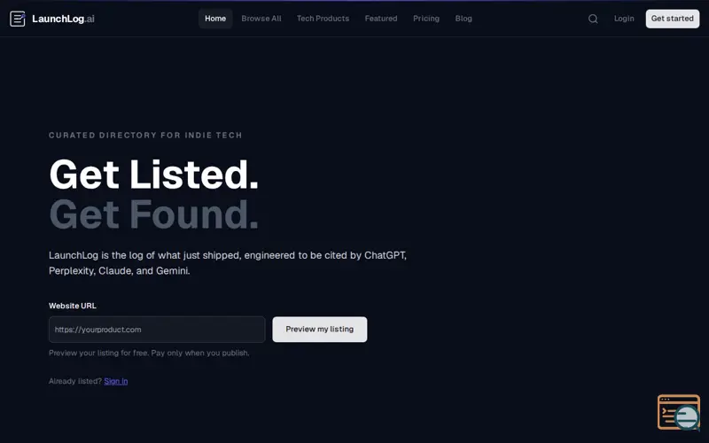 Screenshot of LaunchLog