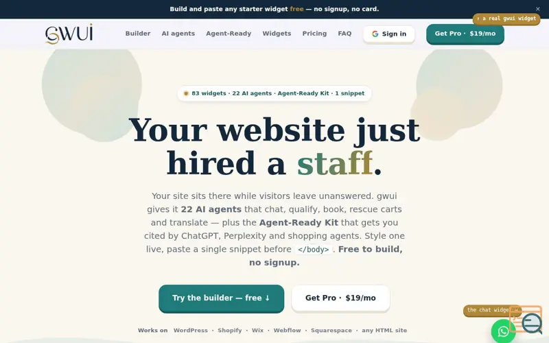 Screenshot of gwui