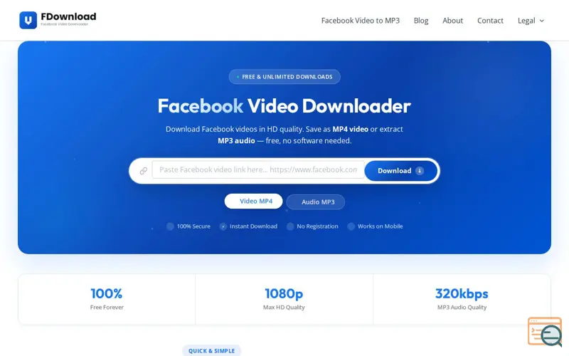 Screenshot of FDownload - Facebook Video Downloader