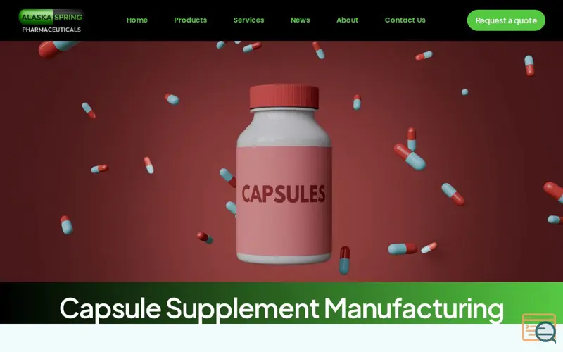 Screenshot of Capsule Supplement Manufacturing