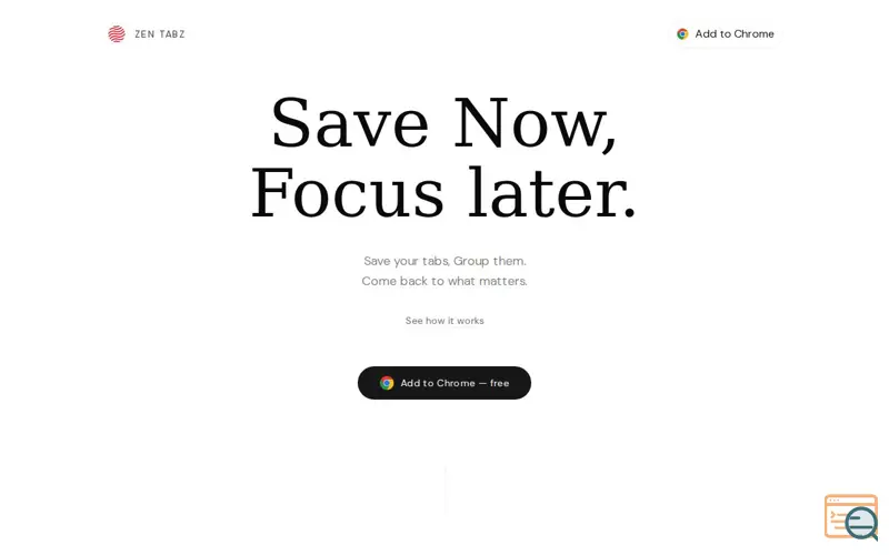 Screenshot of Zen Tabz