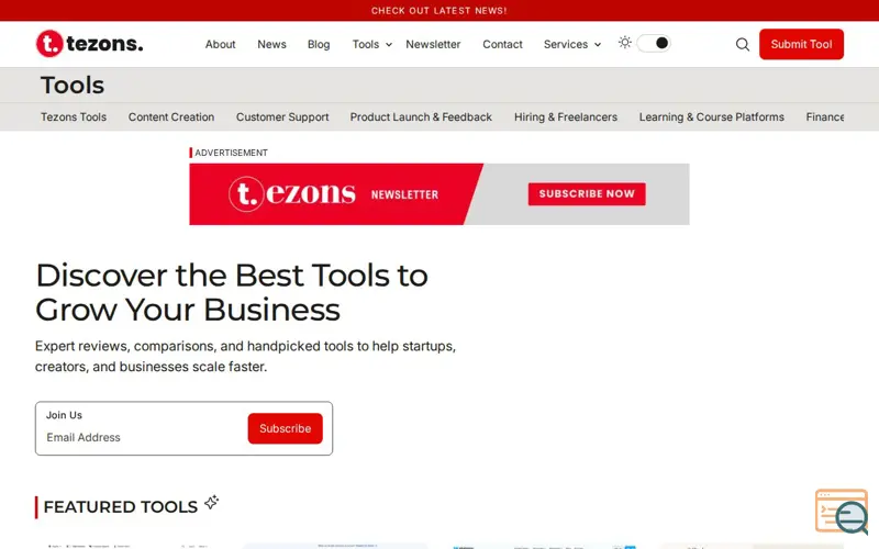 Screenshot of Tezons Tools
