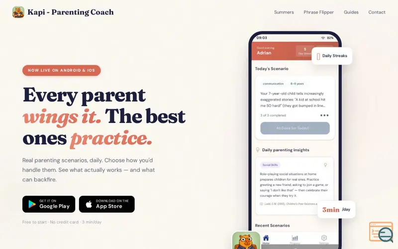 Screenshot of Kapi - Parenting Coach