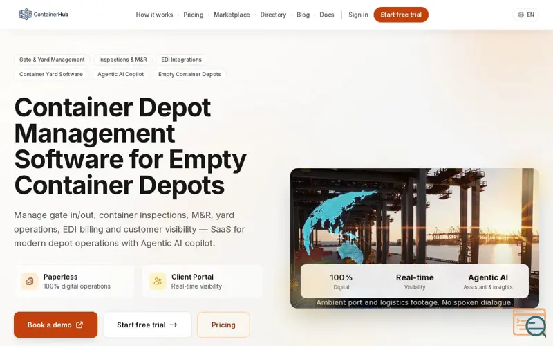 Screenshot of ContainerHub