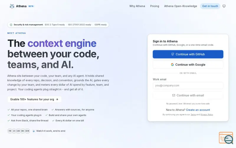 Screenshot of Athena