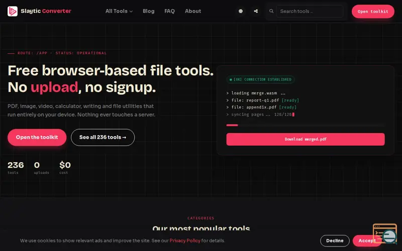 Screenshot of Slaytic Tools