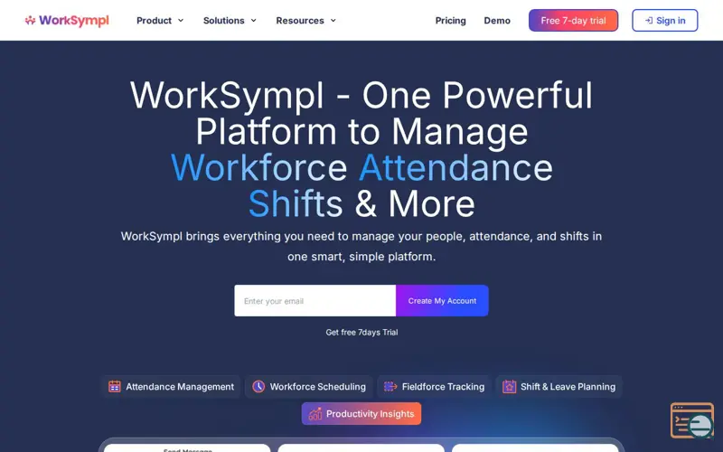 Screenshot of WorkSympl