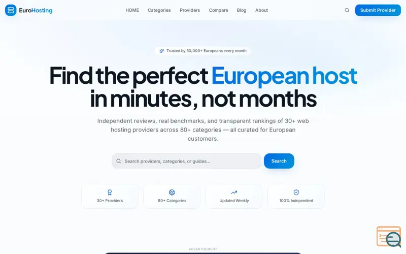 Screenshot of EuroHosting
