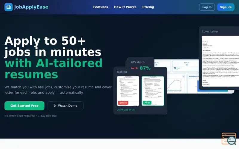 Screenshot of JobApplyEase