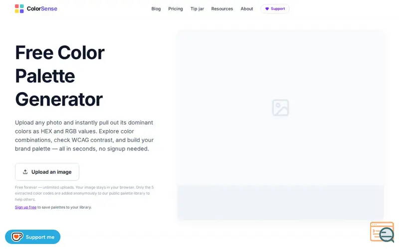 Screenshot of ColorSense