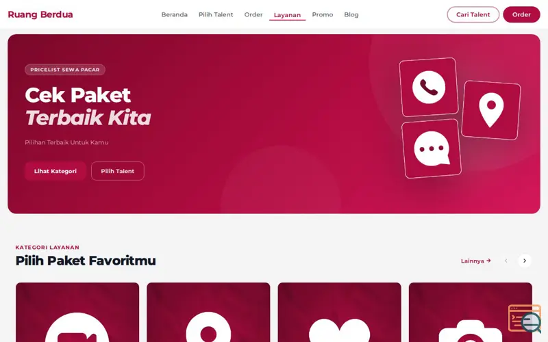 Screenshot of Ruang Berdua, a launch using Google Forms