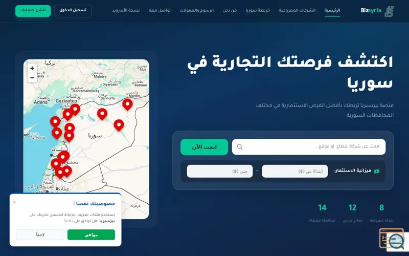 Screenshot of Bizsyria