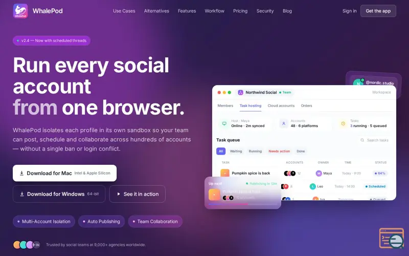 Screenshot of WhalePod Browser