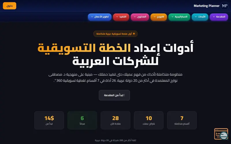 Screenshot of Marketing Planner