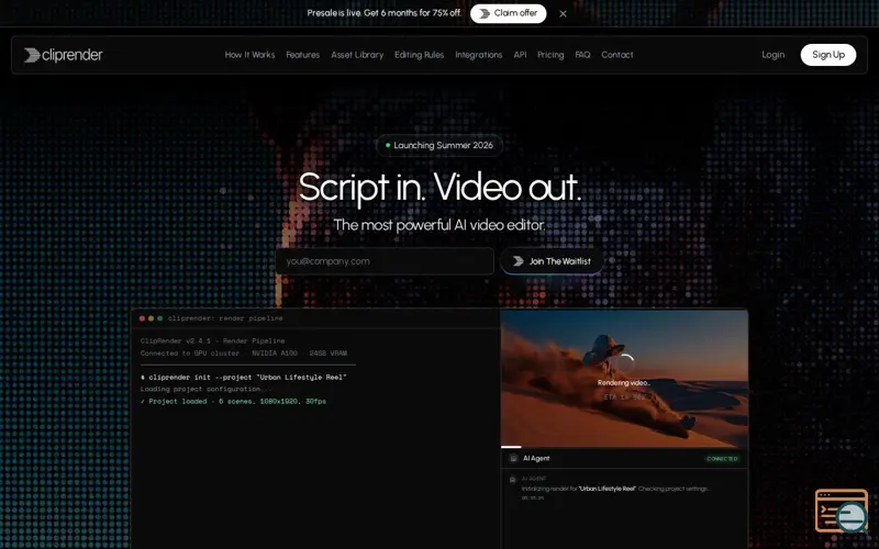 Screenshot of ClipRender